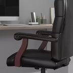 Chaise de bureau à dossier haut capitonnée avec réglage de la hauteur et pivotement à 360°