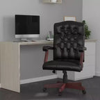 Chaise de bureau à dossier haut capitonnée avec réglage de la hauteur et pivotement à 360°