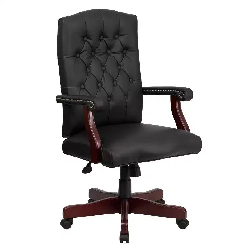 Merrick Lane High Back Tufted Home Office Chair With Height Adjustment And 360 Swivel