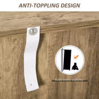 Bahut de style campagnard HOMCOM avec casier à vin en X, porte-verres et 3 tiroirs