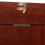 Bureau mural rabattable convertible avec étagères, table d'ordinateur flottante peu encombrante, Acajou