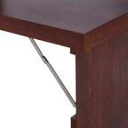 Bureau mural rabattable convertible avec étagères, table d'ordinateur flottante peu encombrante, Acajou
