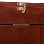 Bureau mural rabattable convertible avec étagères, table d'ordinateur flottante peu encombrante, Acajou