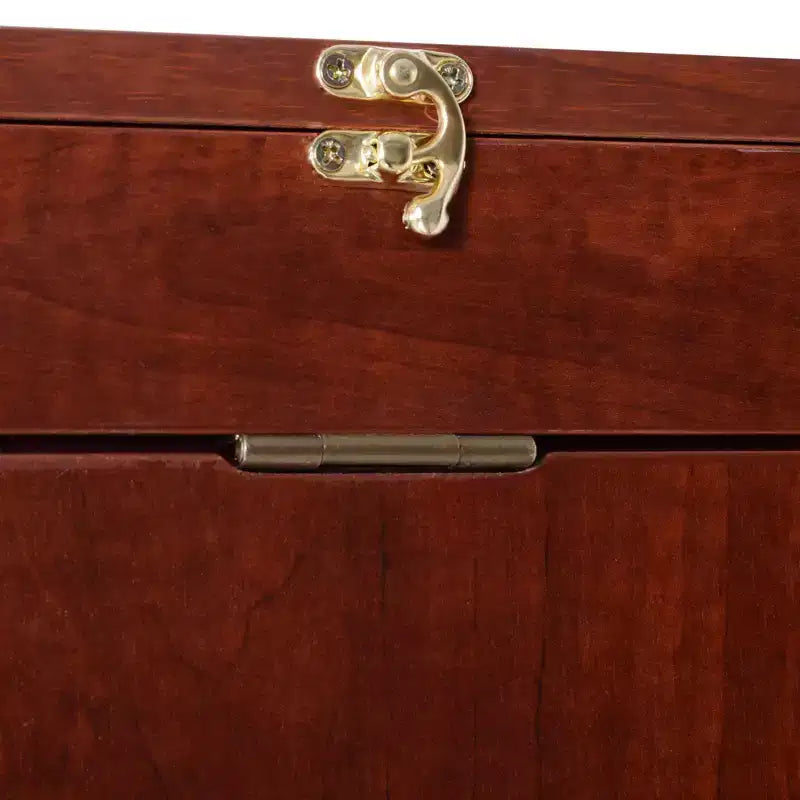 Bureau mural rabattable convertible avec étagères, table d'ordinateur flottante peu encombrante, Acajou