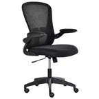 Vinsetto Mid-Back Mesh Home Office Chair, Ergonomic Computer Task Chair with Lumbar Back Support, Adjustable Height, and Flip-Up Arms, Black
