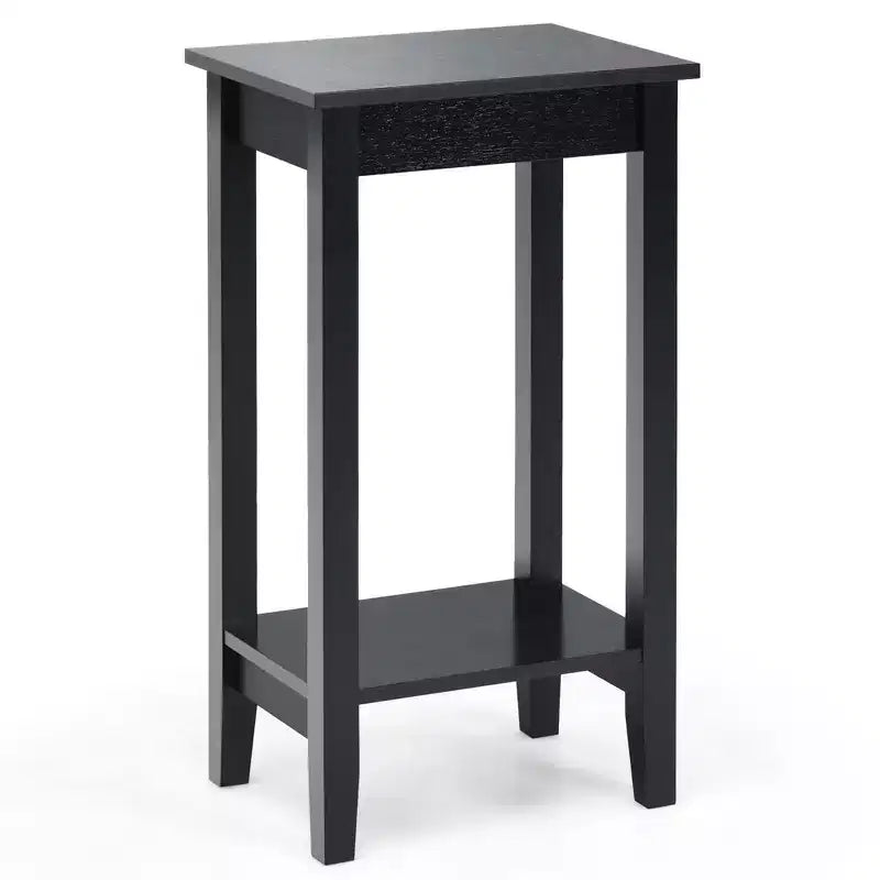 Table de chevet à 2 niveaux, table d'appoint, table basse, pieds en bois, chambre à coucher