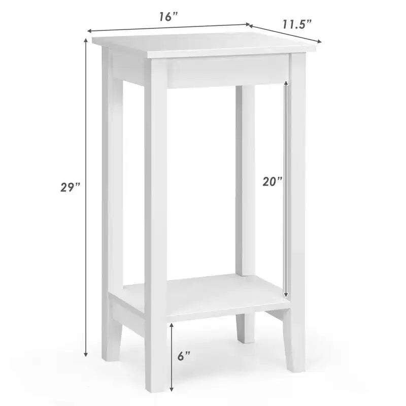 Table de chevet à 2 niveaux, table d'appoint, table basse, pieds en bois, chambre à coucher