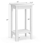 Table de chevet à 2 niveaux, table d'appoint, table basse, pieds en bois, chambre à coucher