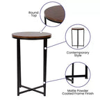 Table d'appoint Flash Furniture Hampstead Collection - Table d'appoint moderne en stratifié avec cadre entrecroisé