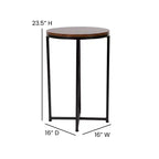 Table d'appoint Flash Furniture Hampstead Collection - Table d'appoint moderne en stratifié avec cadre entrecroisé
