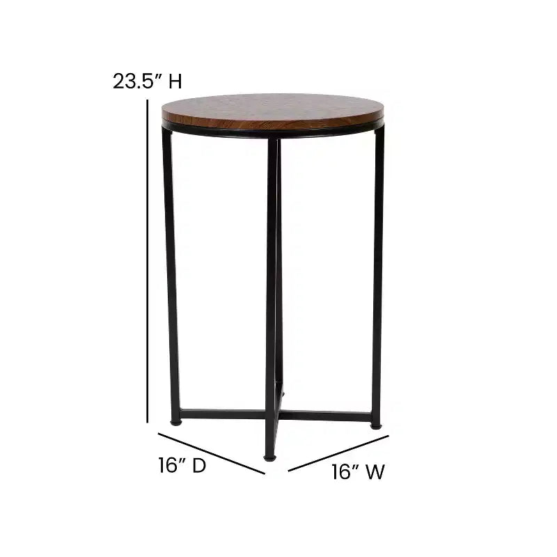Table d'appoint Flash Furniture Hampstead Collection - Table d'appoint moderne en stratifié avec cadre entrecroisé