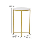 Table d'appoint Flash Furniture Hampstead Collection - Table d'appoint moderne en stratifié avec cadre entrecroisé