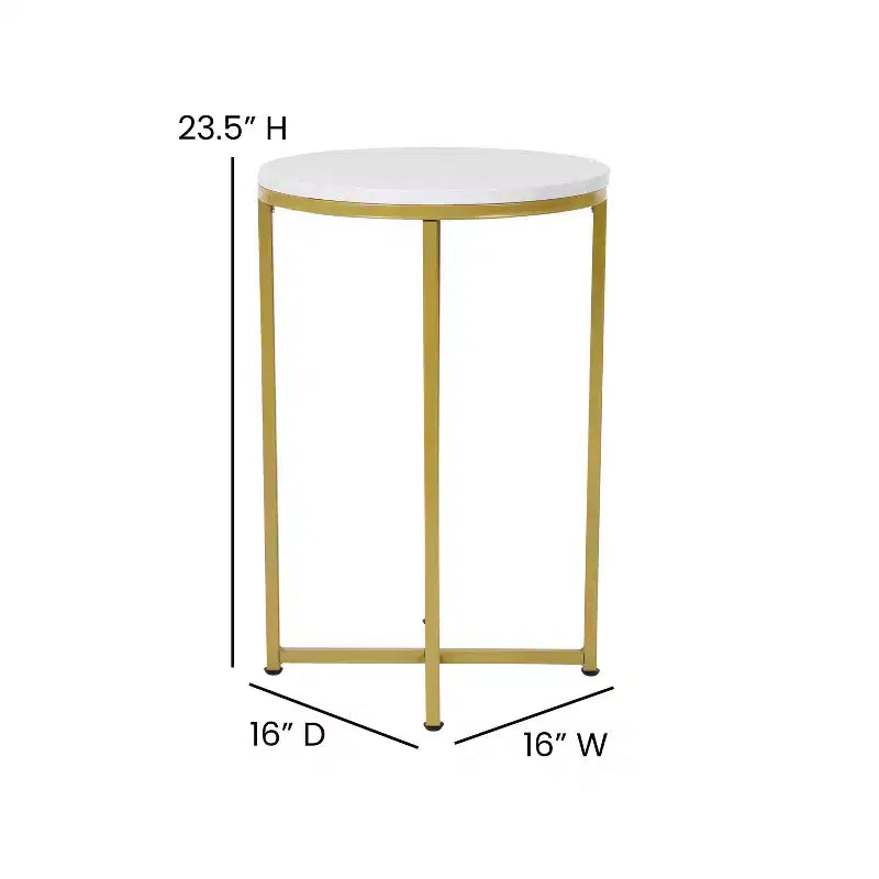 Table d'appoint Flash Furniture Hampstead Collection - Table d'appoint moderne en stratifié avec cadre entrecroisé