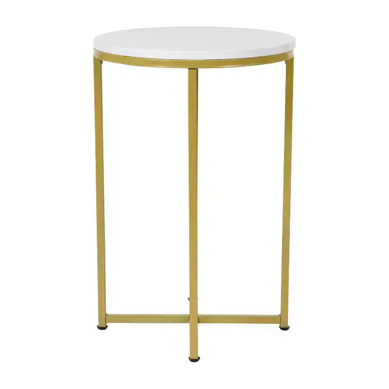 Table d'appoint Flash Furniture Hampstead Collection - Table d'appoint moderne en stratifié avec cadre entrecroisé