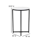 Table d'appoint Flash Furniture Hampstead Collection - Table d'appoint moderne en stratifié avec cadre entrecroisé