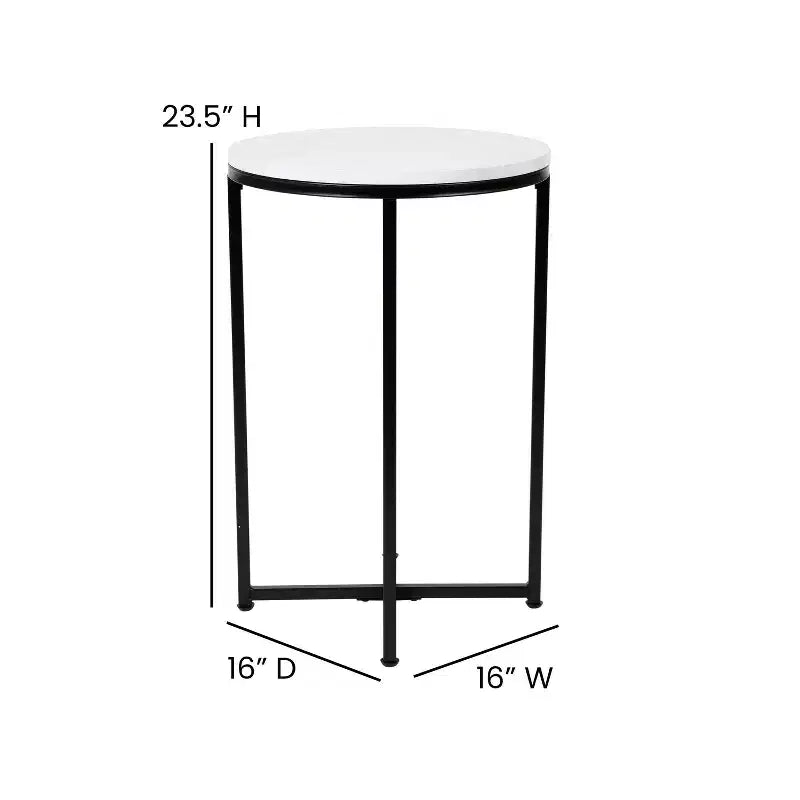 Table d'appoint Flash Furniture Hampstead Collection - Table d'appoint moderne en stratifié avec cadre entrecroisé