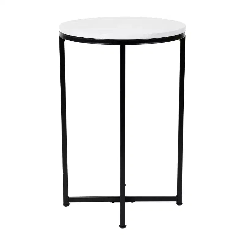 Table d'appoint Flash Furniture Hampstead Collection - Table d'appoint moderne en stratifié avec cadre entrecroisé