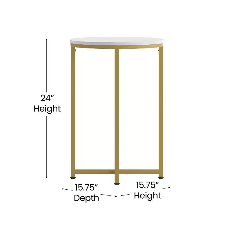 Table d'appoint Flash Furniture Hampstead Collection - Table d'appoint moderne en stratifié avec cadre entrecroisé