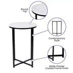 Table d'appoint Flash Furniture Hampstead Collection - Table d'appoint moderne en stratifié avec cadre entrecroisé