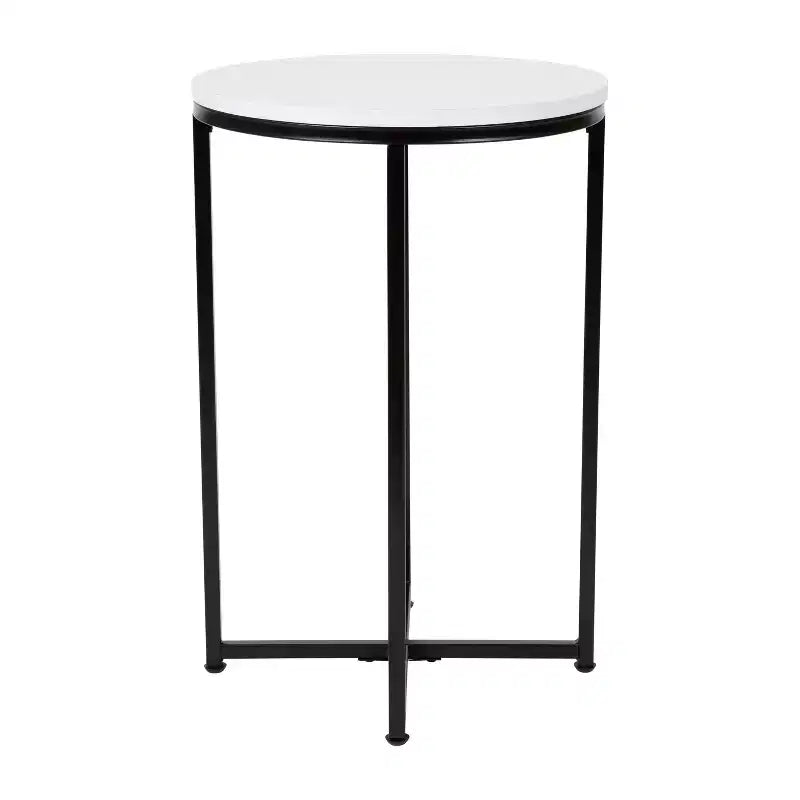 Table d'appoint Flash Furniture Hampstead Collection - Table d'appoint moderne en stratifié avec cadre entrecroisé