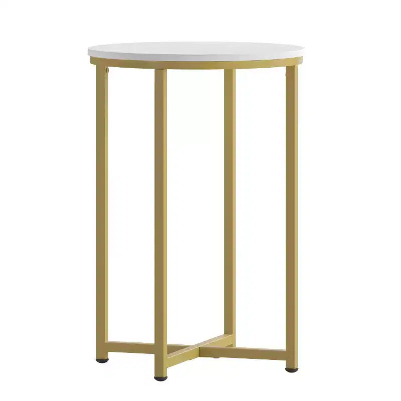 Table d'appoint Flash Furniture Hampstead Collection - Table d'appoint moderne en stratifié avec cadre entrecroisé