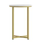 Table d'appoint Flash Furniture Hampstead Collection - Table d'appoint moderne en stratifié avec cadre entrecroisé