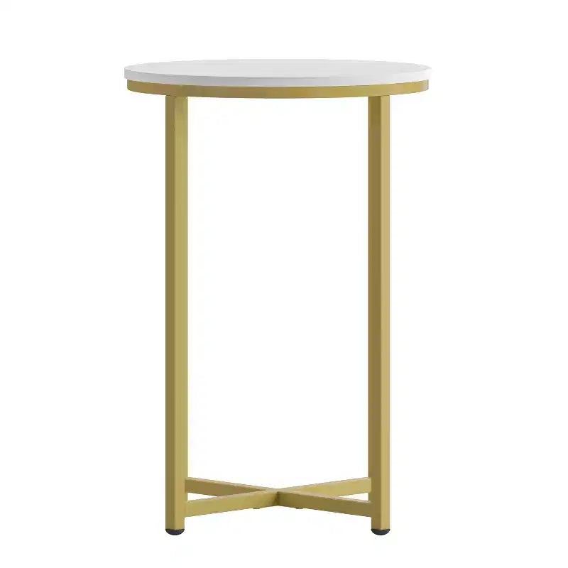 Table d'appoint Flash Furniture Hampstead Collection - Table d'appoint moderne en stratifié avec cadre entrecroisé