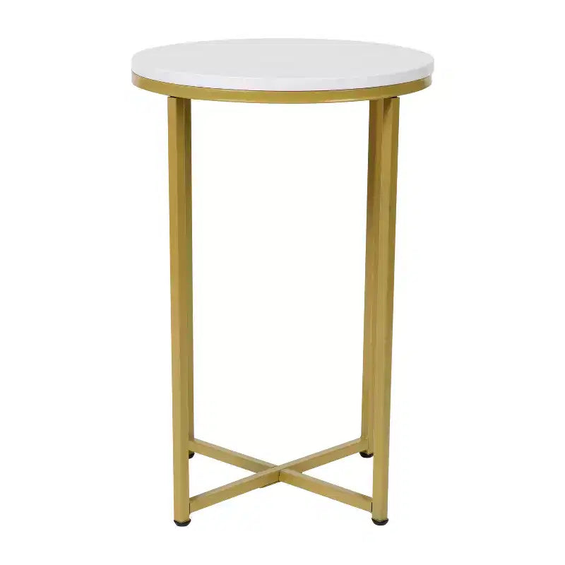 Table d'appoint Flash Furniture Hampstead Collection - Table d'appoint moderne en stratifié avec cadre entrecroisé