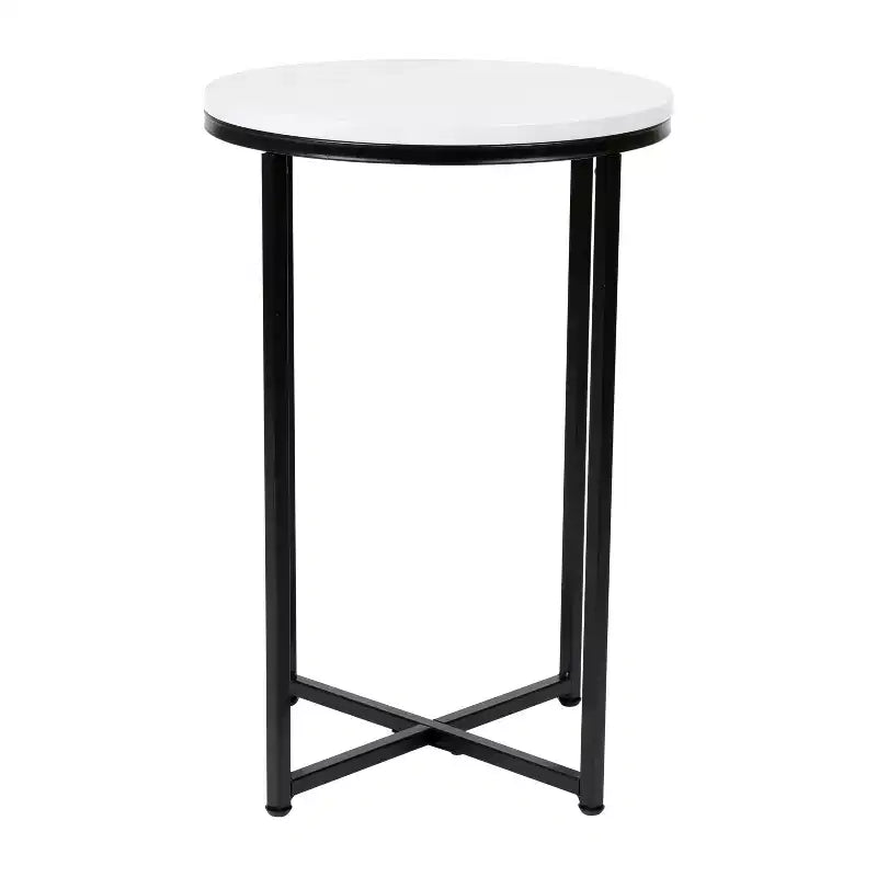 Table d'appoint Flash Furniture Hampstead Collection - Table d'appoint moderne en stratifié avec cadre entrecroisé