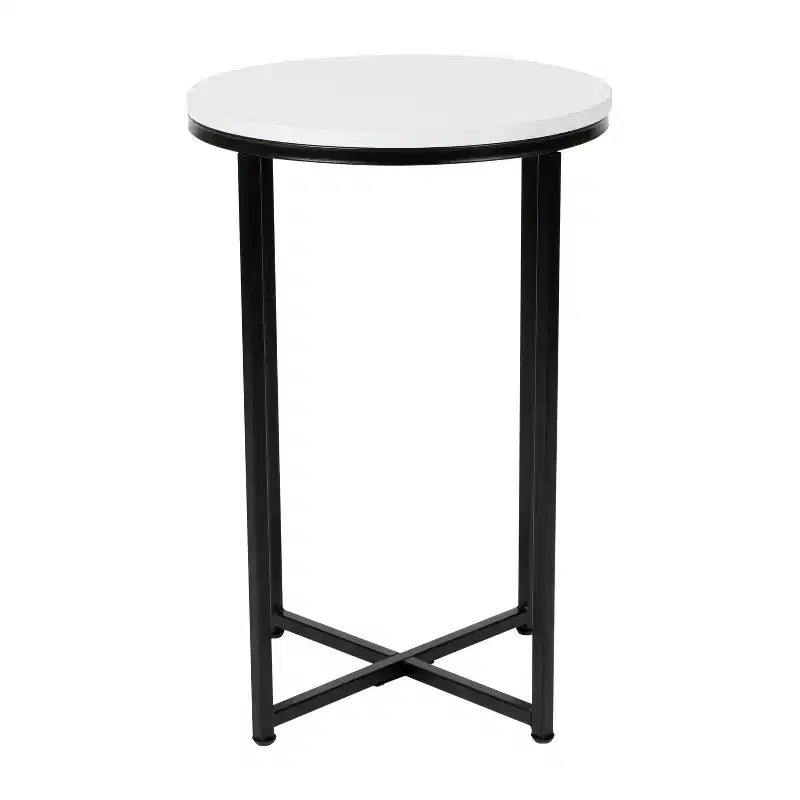 Table d'appoint Flash Furniture Hampstead Collection - Table d'appoint moderne en stratifié avec cadre entrecroisé