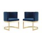 Lot de 2 chaises de salle à manger en velours Aura - Manhattan Comfort