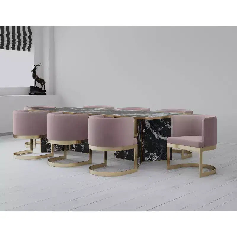 Lot de 2 chaises de salle à manger en velours Aura - Manhattan Comfort