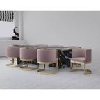 Lot de 2 chaises de salle à manger en velours Aura - Manhattan Comfort
