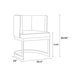 Lot de 2 chaises de salle à manger en velours Aura - Manhattan Comfort