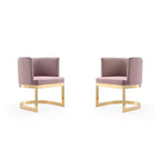 Set of 2 Aura Velvet Dining Chairs - Manhattan Comfort