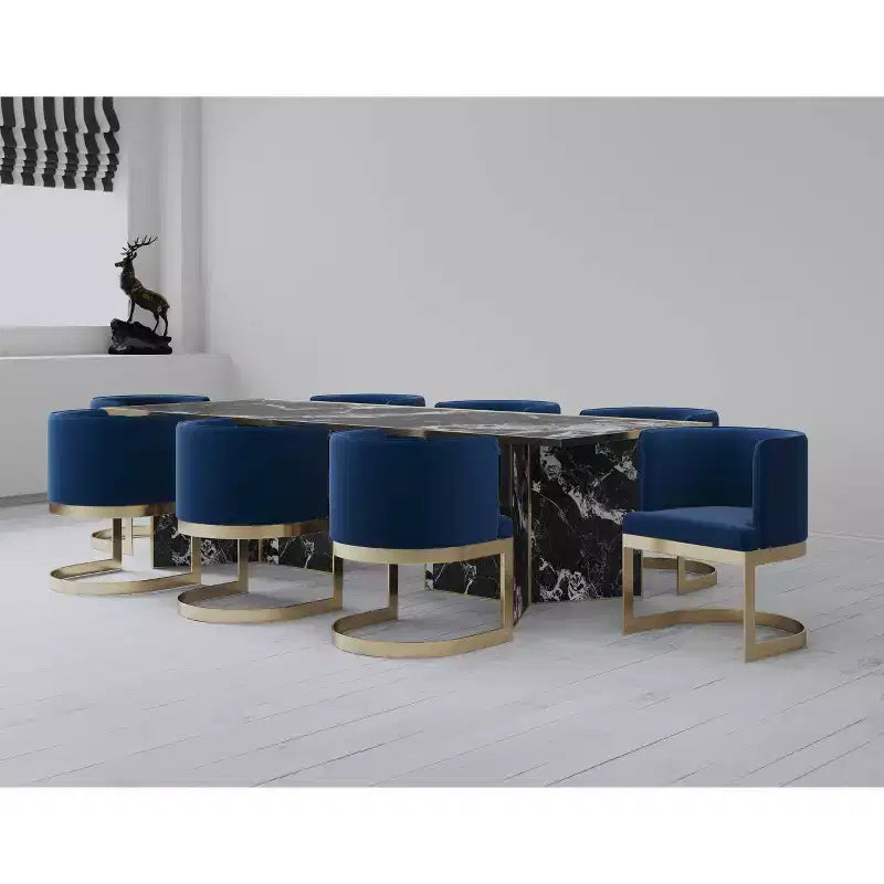 Lot de 2 chaises de salle à manger en velours Aura - Manhattan Comfort