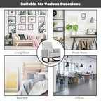 Fauteuil à bascule 2 en 1 en tissu Costway, fauteuil de nurserie avec oreiller, gris clair