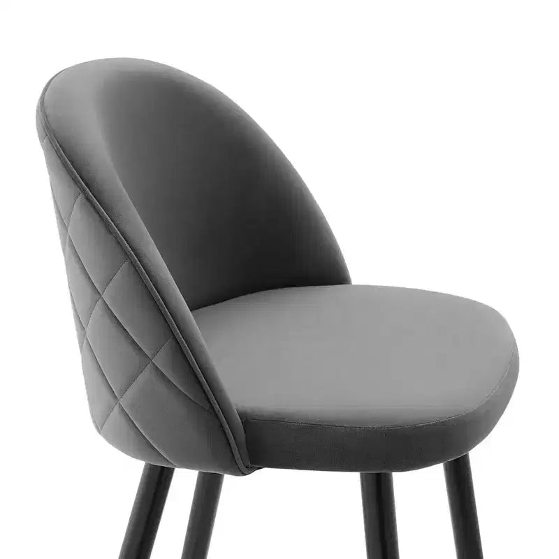 Lot de 2 tabourets de bar à hauteur de comptoir Cordial Performance en velours – Modway