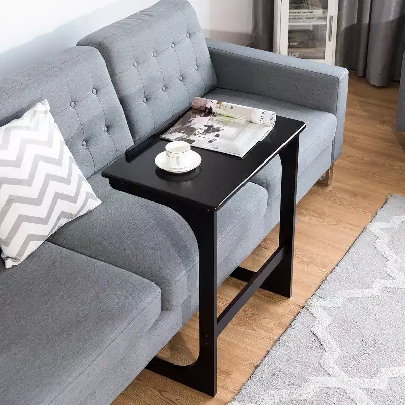 Table d'appoint réglable pour téléviseur, canapé en C, bureau pour ordinateur portable avec plateau inclinable en bambou