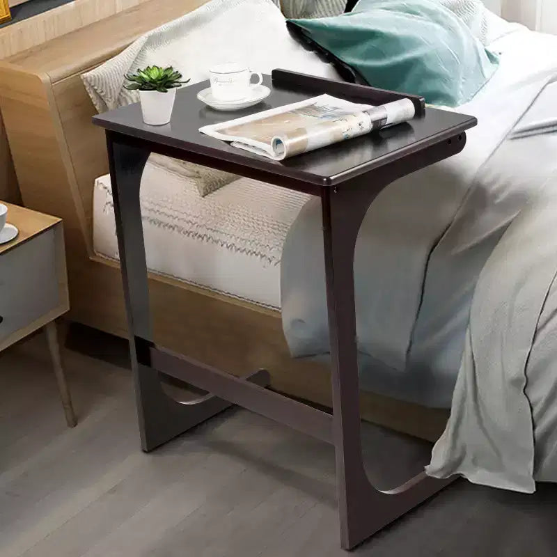 Table d'appoint réglable pour téléviseur, canapé en C, bureau pour ordinateur portable avec plateau inclinable en bambou