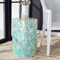 Table d'appoint ronde - ACC1801A - Bleu/Or