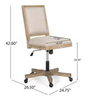 Chaise de bureau pivotante rembourrée Sandine Rustic - Christopher Knight Home