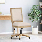 Chaise de bureau pivotante rembourrée Sandine Rustic - Christopher Knight Home