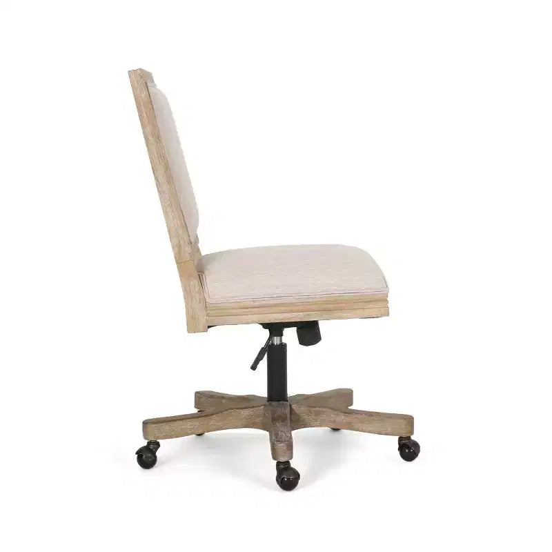 Chaise de bureau pivotante rembourrée Sandine Rustic - Christopher Knight Home