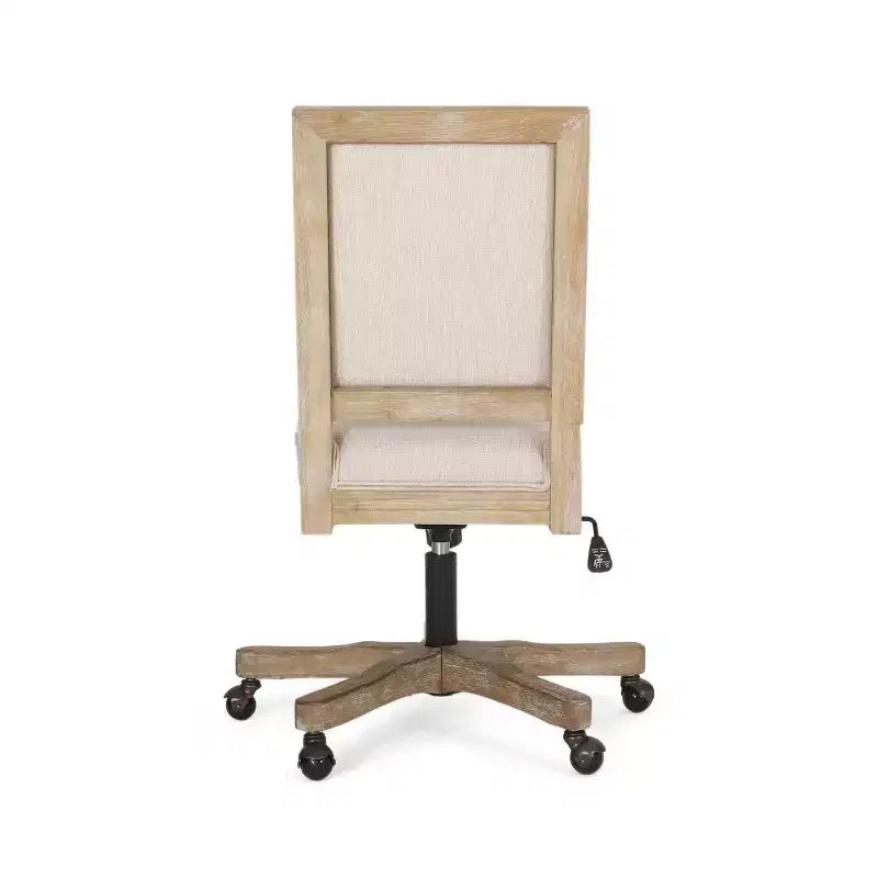 Chaise de bureau pivotante rembourrée Sandine Rustic - Christopher Knight Home