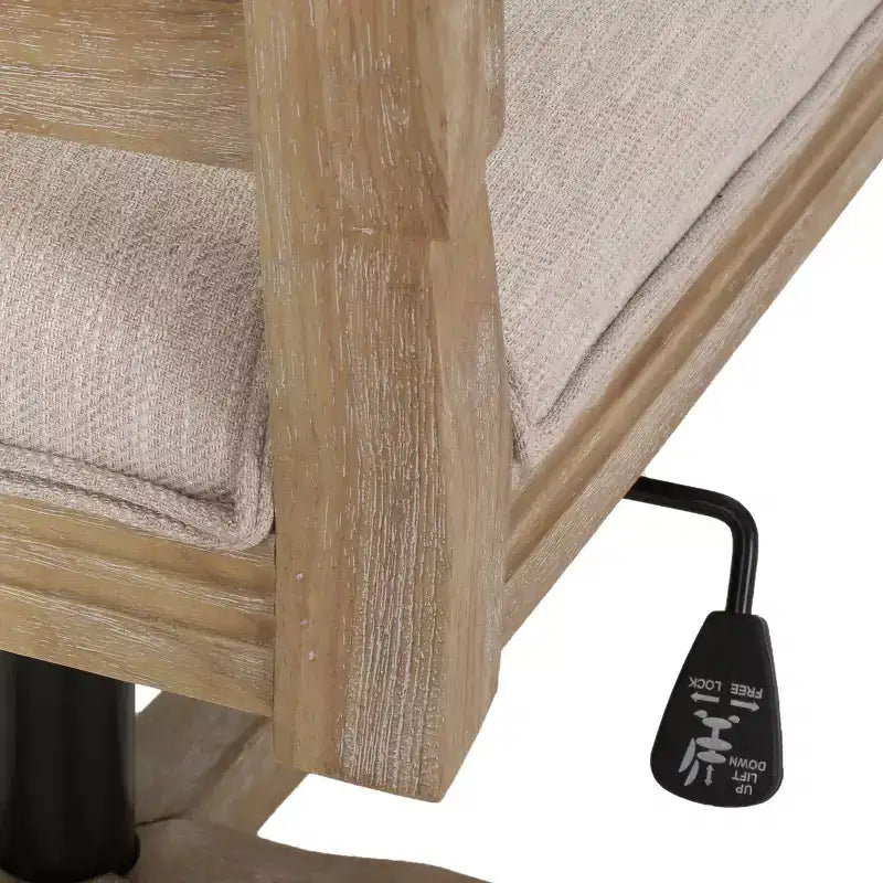 Chaise de bureau pivotante rembourrée Sandine Rustic - Christopher Knight Home
