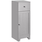 kleankin Small Bathroom Floor Storage Cabinet Free Standing Cupboard Organizer with 1 Drawer and Adjustable Shelf for Living Room