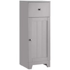 kleankin Petite Armoire de Rangement au Sol pour Salle de Bain Meuble Autonome avec 1 Tiroir et Étagère Réglable pour Salon