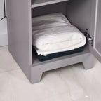 kleankin Petite Armoire de Rangement au Sol pour Salle de Bain Meuble Autonome avec 1 Tiroir et Étagère Réglable pour Salon