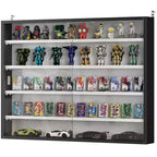 HOMCOM Vitrine 5 niveaux, Armoire murale avec porte vitrée et 4 étagères réglables